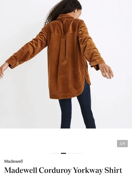 Madewell Corduroy Yorkway Shirt-Jacket in antique gold - Picture 4 of 7